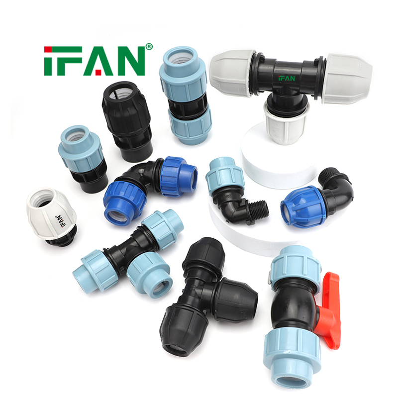 IFAN Reliable Supplier HDPE Water Pipe Fittings Customized PE Pipe Fittings PP Compression Fittings