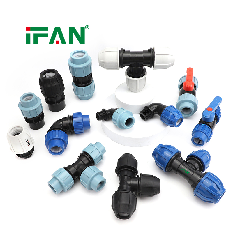 IFAN HDPE Water Pipe Fittings Factory Supply 20-110mm PE Pipe Fittings PP Compression Fittings