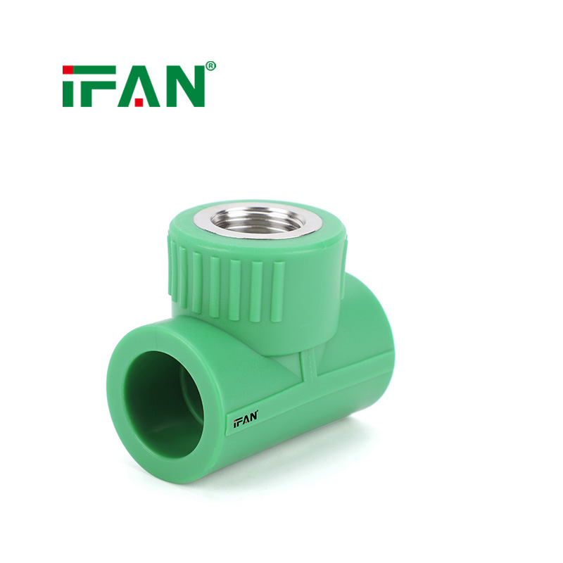 IFAN Best Quality Customized PPR Female Threaded Green Socket ASTM F2389 2 Way Pipe Fittings with Stainless Steel Insert - Gallery Image 7
