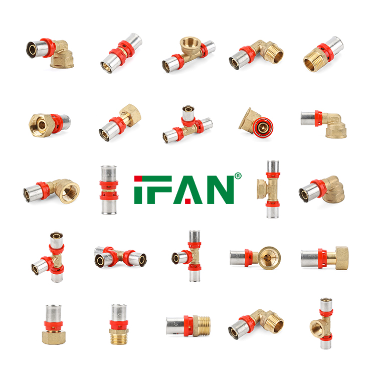 IFAN Hot Sale PEX Al PEX Fitting High Pressure Brass PEX Fittings 16-32mm PEX Pipe Fitting