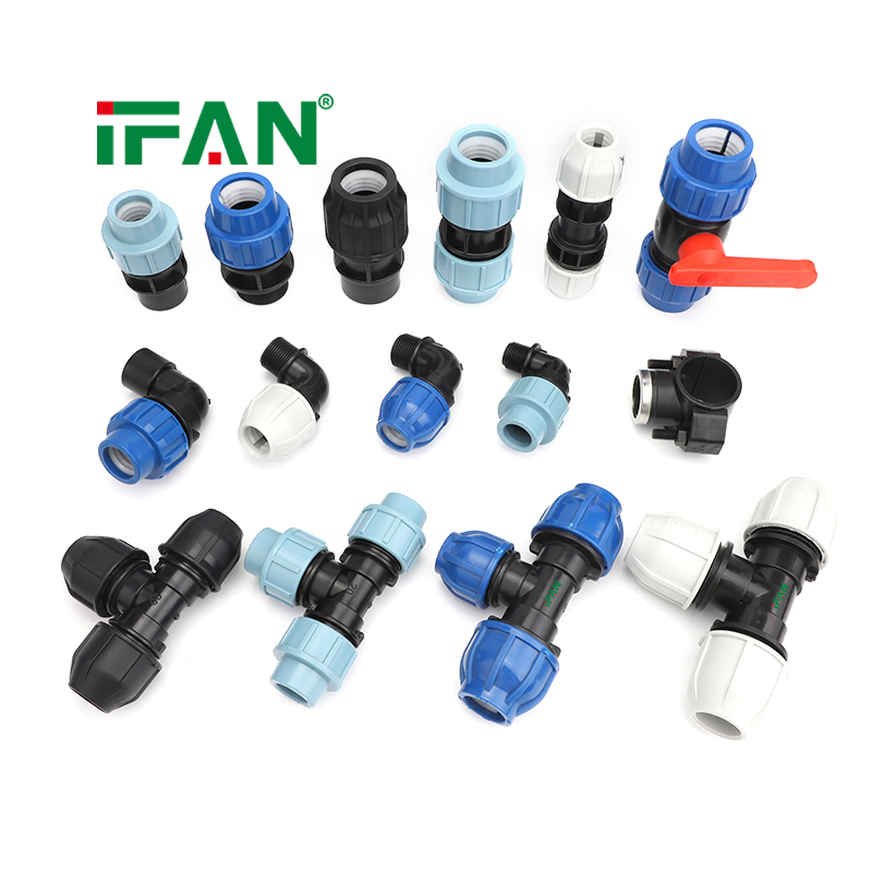 IFAN High Standard HDPE Water Pipe Fittings Irrigation Fittings PE Pipe Fittings PP Compression Fittings