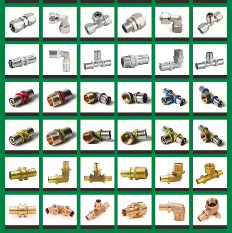 IFAN Female and Male PEX AL PEX Multilayer Pex Press Fitting PEX Elbow Tee Coupling Brass Press Fitting - Gallery Image 5