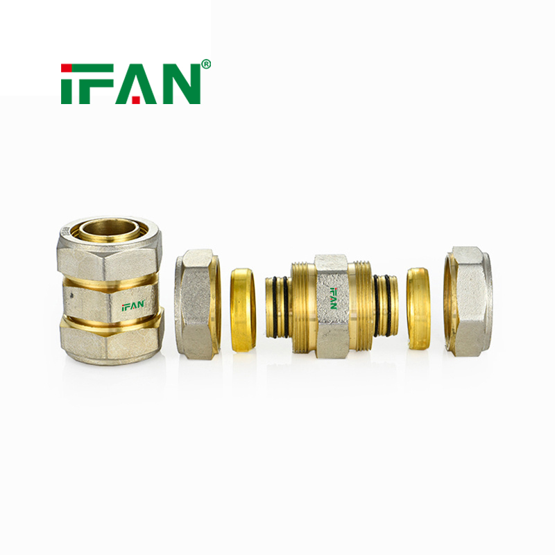 IFAN Support Customized Brass Compression Fittings 16-32mm Connect Double Color Brass PEX Fittings - Gallery Image 5