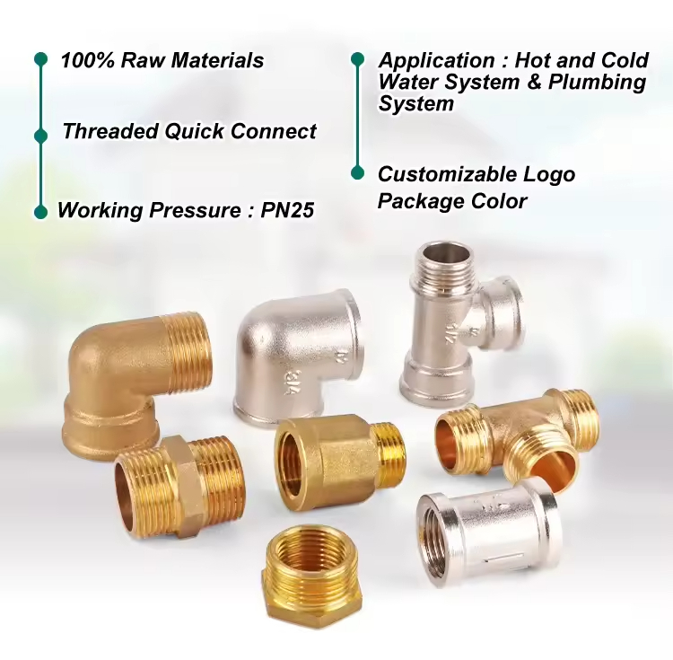 IFAN Wholesale Brass Tube Fittings Plumbing Materials  Brass Pipe Fitting Brass Fittings - Gallery Image 4