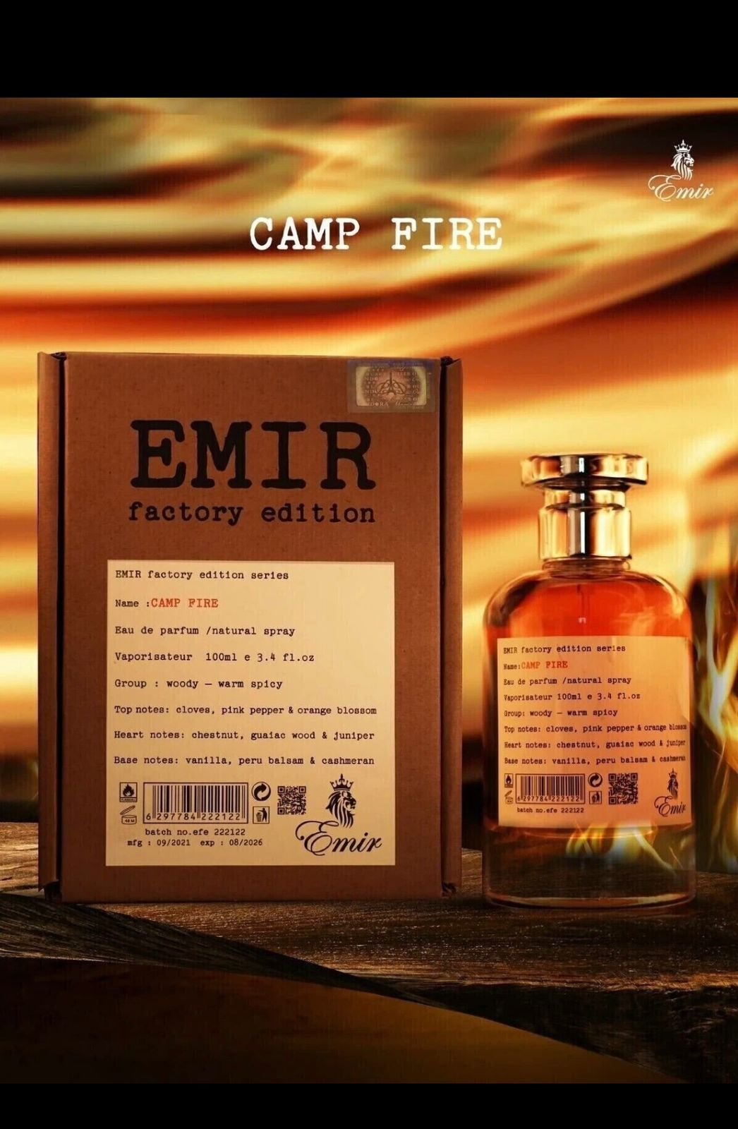 EMIR CAMP FIRE PERFUME ORIGINAL - Image 1