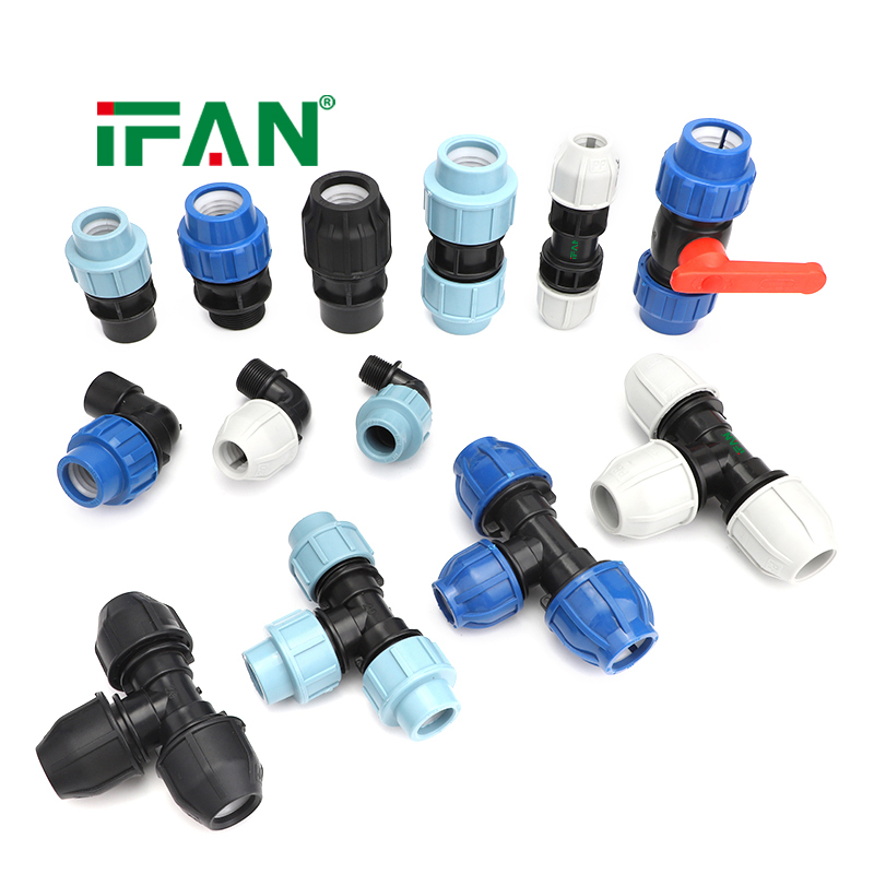 IFAN Customized HDPE Water Pipe Fittings PE Pipe Fittings PP Compression Fittings