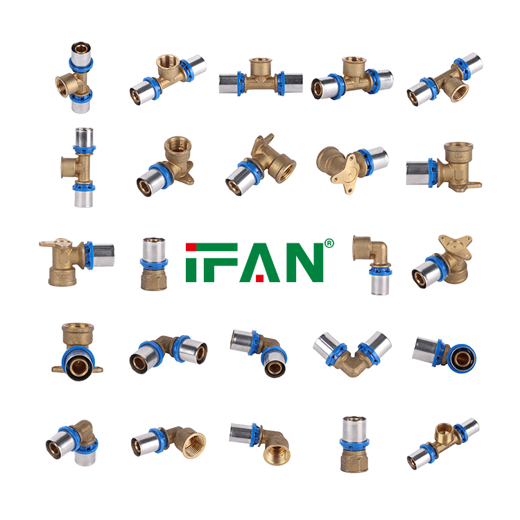 IFAN Customized PEX Al PEX Fitting High Pressure Brass PEX Fittings 16-32mm PEX Pipe Fitting