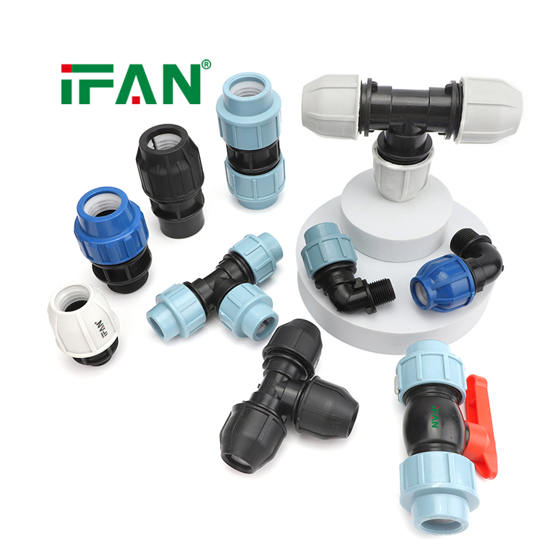 IFAN Reliable Supplier HDPE Water Pipe Fittings Durable PE Pipe Fittings PP Compression Fittings