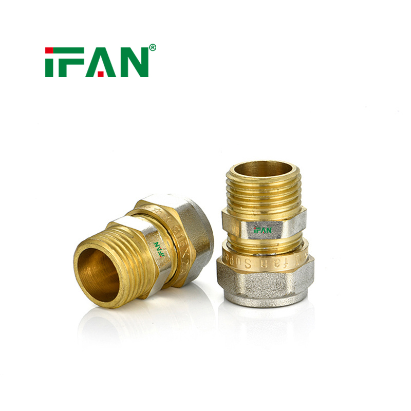 IFAN Wholesale High Quality Durable Brass Lead Free Compression Plumbing Plastic Connector Brass PEX Pipe Fitting - Gallery Image 4