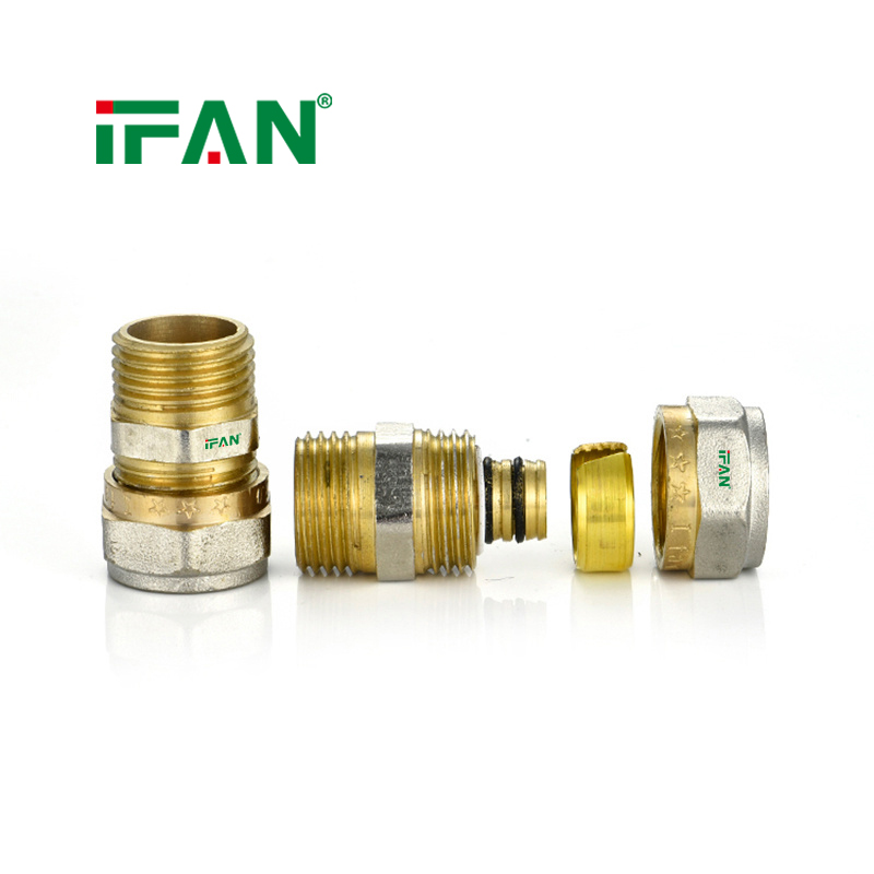 IFAN Custom Style Brass Compression Fittings PEX Pipe Connector 16-32mm PEX Brass Fittings - Gallery Image 4