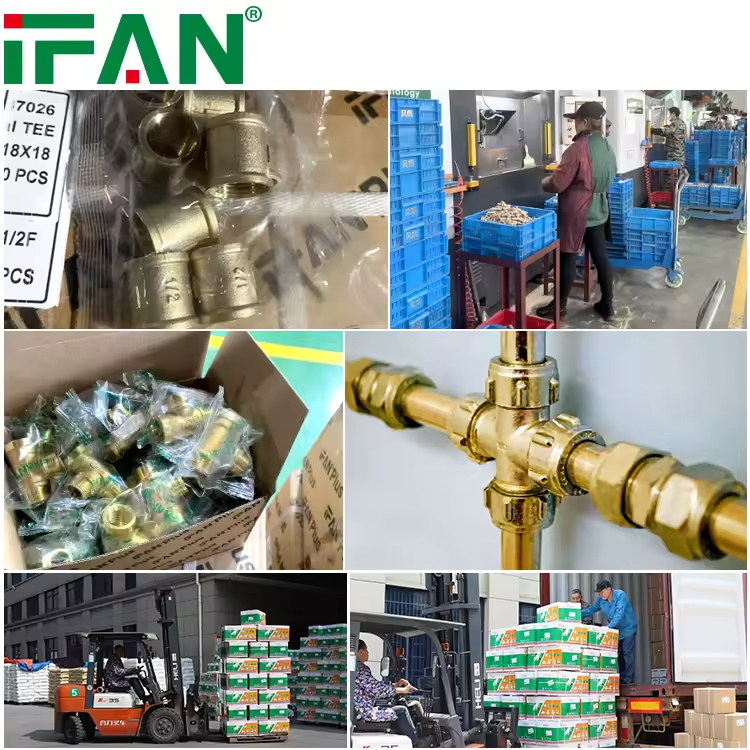 IFAN Reliable Supplier Brass Tube Fittings Plumbing Brass Pipe Fitting Brass Fittings - Gallery Image 3