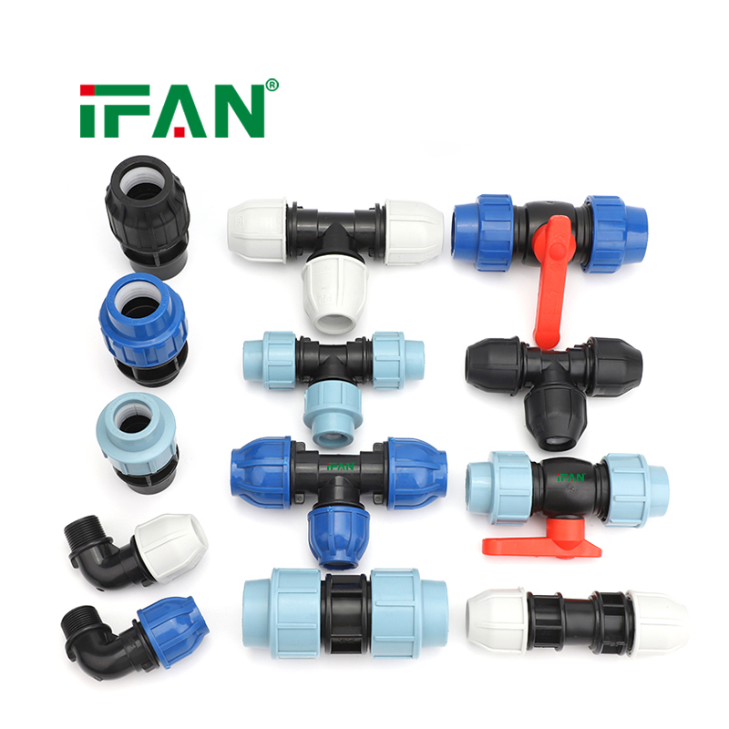 IFAN Durable HDPE Water Pipe Fittings PE Pipe Fittings PP Compression Fittings